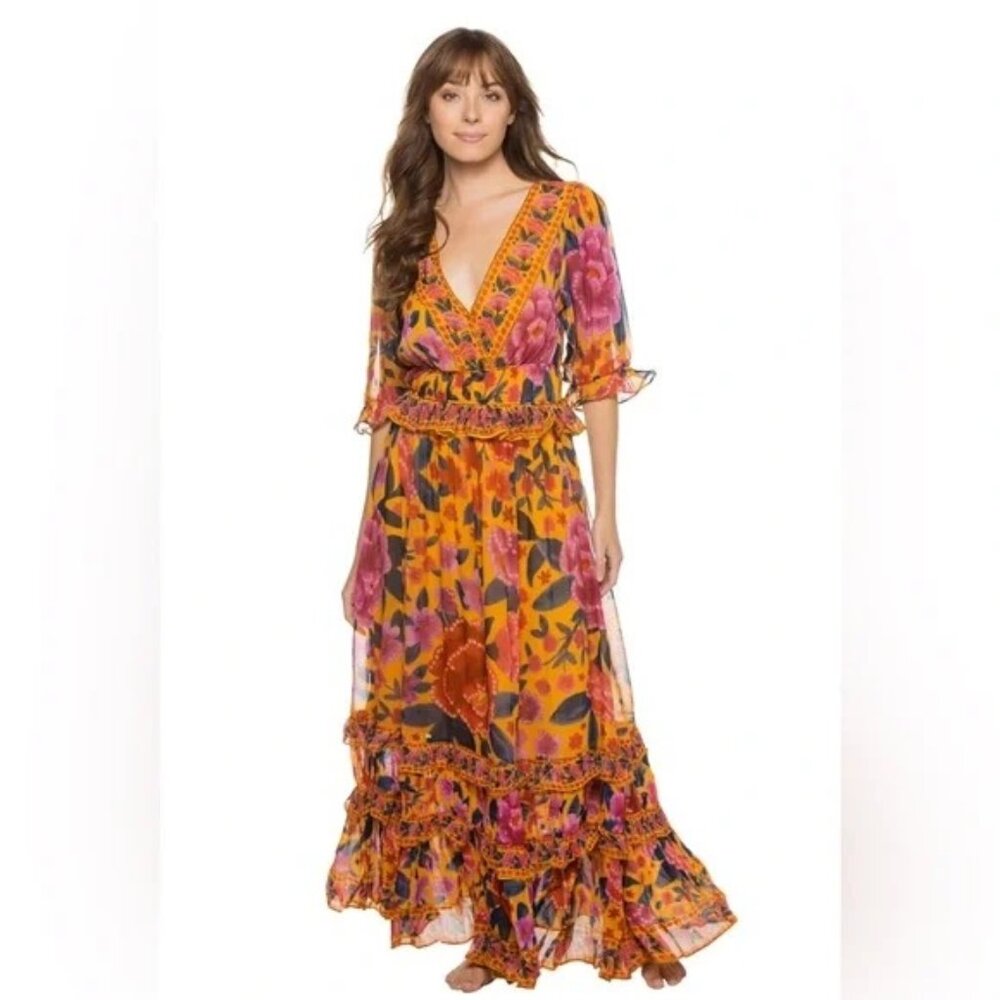 FARM Rio Floral Dream Maxi Dress | size M